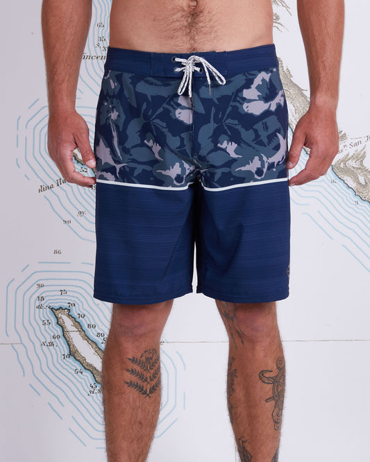 Tandem Boardshort - BLUE GREY - Salty Crew Australia