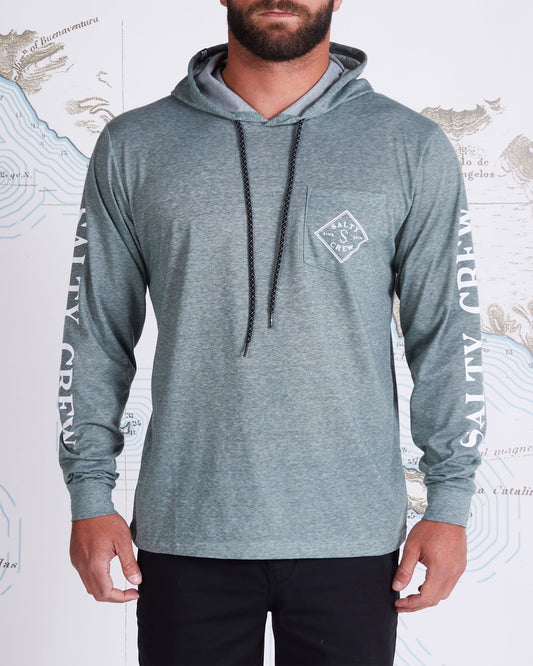 TIPPET POCKET HOOD TECH TEE - Moss