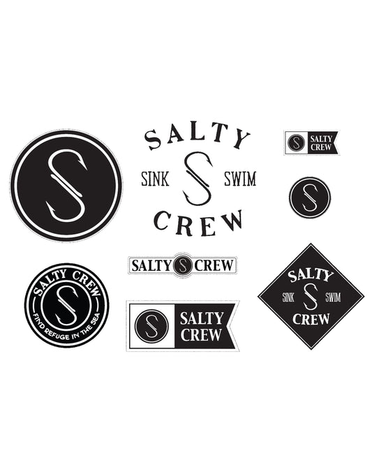 Salty Crew Logo Sticker Pack  - Assorted - Salty Crew Australia